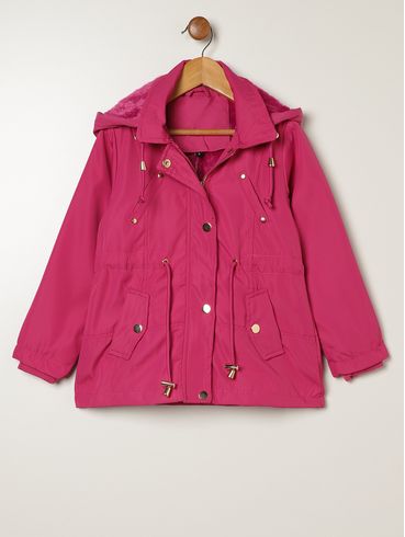 Casaco Parka Infantil Para Menina - PINK