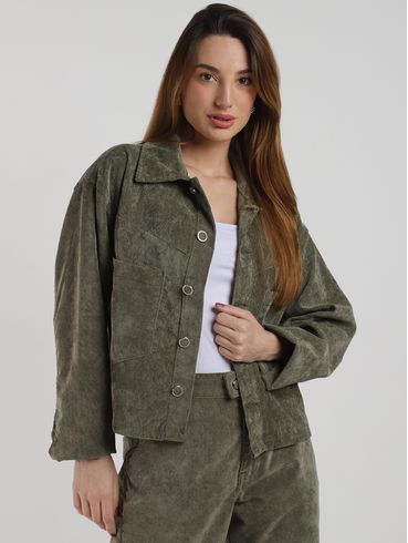 Jaqueta Veludo Feminina VERDE