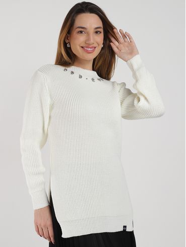 Blusão Manga Longa Feminino OFF WHITE