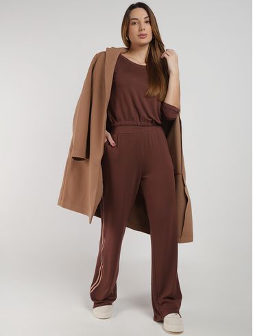 Blusa Manga 3/4 Autentique Feminina MARROM