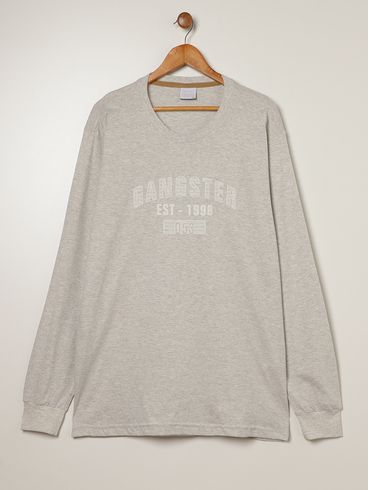 Camiseta Manga Longa Gangster Plus Size Masculina MESCLA