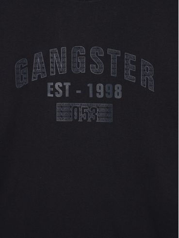 Camiseta Manga Longa Gangster Plus Size Masculina MARINHO