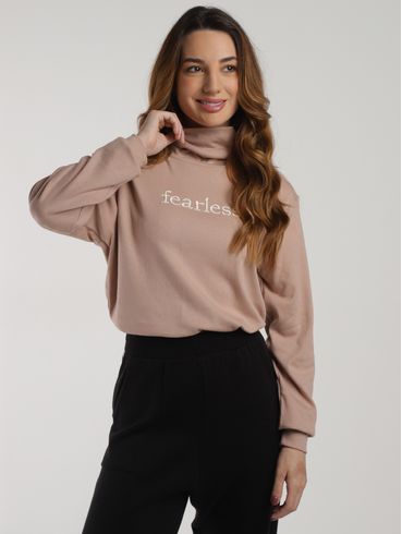 Blusa Gola Alta Autentique Feminino BEGE