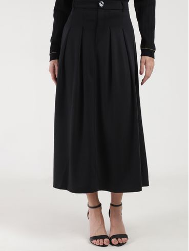 Saia Midi Autentique Feminina PRETO