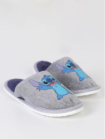 Pantufa Stitch Disney Feminina CINZA