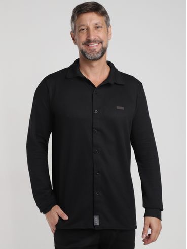 Camisa Manga Longa Masculina PRETO