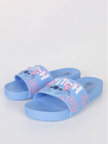 Slide Disney Stitch Zaxy Juvenil Para Menina - AZUL