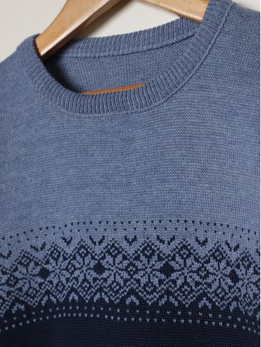 Blusão Tricot Infantil Para Menino - MARINHO/AZUL