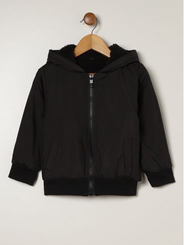 Jaqueta Peluciada Infantil Para Menino - PRETO