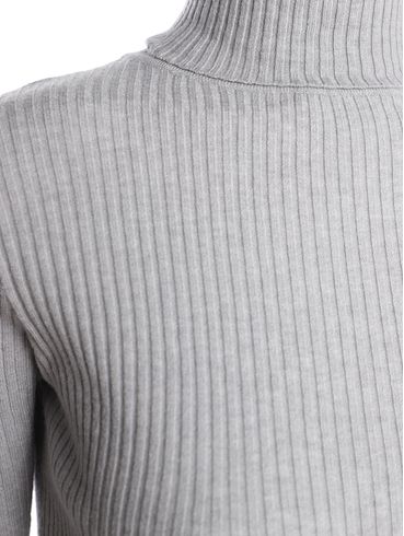 Blusa Tricot Manga Longa Gola Alta Feminina MESCLA