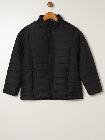 Casaco Parka Juvenil Para Menina - PRETO