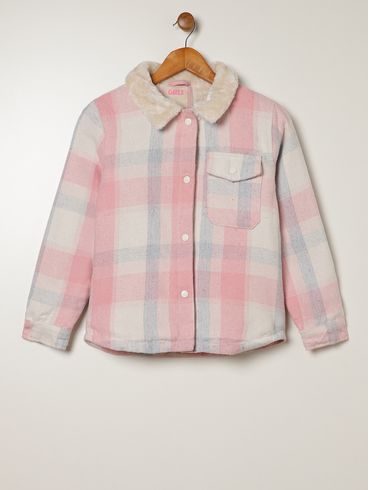 Casaco Parka Juvenil Para Menina - ROSA CLARO