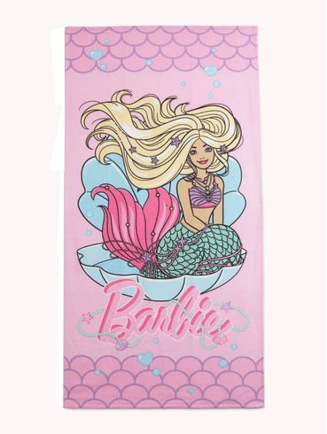 Toalha Barbie Sereia Lepper Infantil ROSA