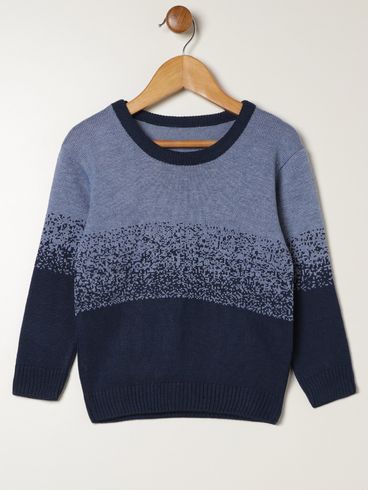 Blusão Tricot Infantil Para Menino - MARINHO/AZUL