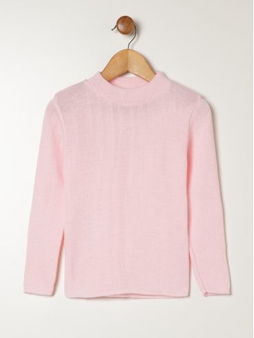 Blusão Tricot Infantil Para Menina - ROSA CLARO