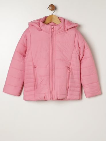 Casaco Parka Infantil Para Menina - ROSA