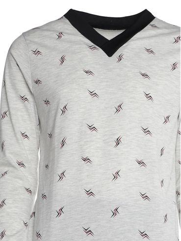 Pijama Longo Masculino MESCLA/PRETO