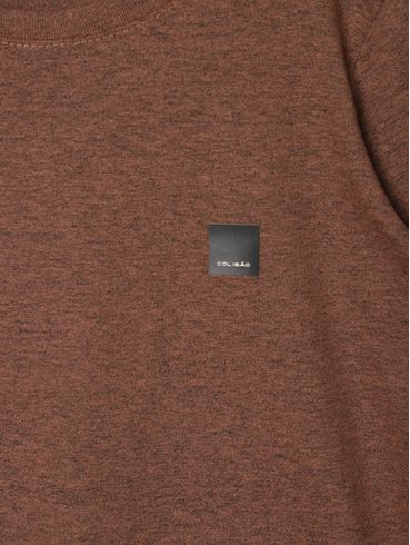 Camiseta Manga Longa Juvenil Para Menino - MARROM