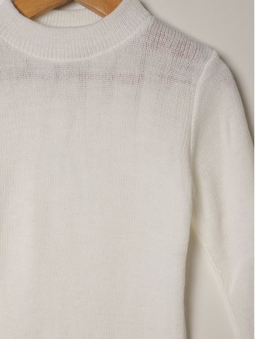Blusão Tricot Infantil Para Menina - OFF WHITE