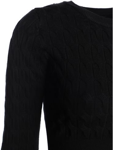 Blusão Tricot Cropped Feminino PRETO