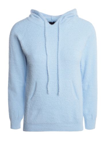 Blusão Tricot Com Capuz Feminino AZUL