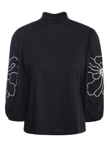 Blusa Manga 3/4 Gola Alta Autentique Feminina PRETO