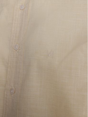 Camisa Slim Gola Padre Eletrón Masculina BEGE