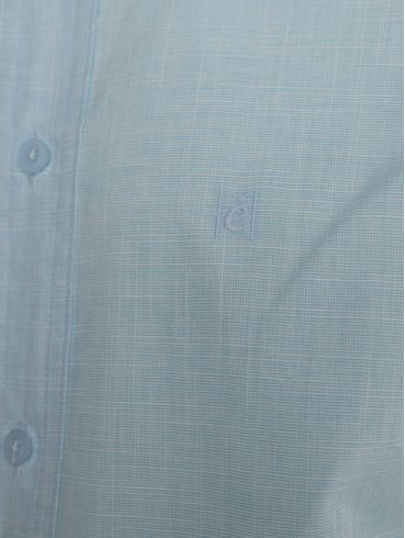 Camisa Slim Gola Padre Eletrón Masculina AZUL CLARO
