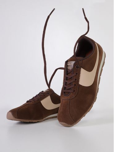 Tênis Casual Camurça Quiz Feminino MARROM
