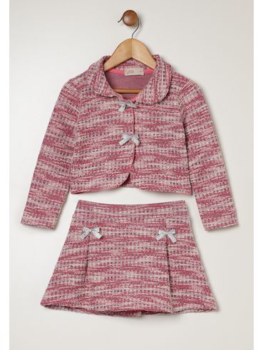 Conjunto Curto Laços Infantil Para Menina - ROSA