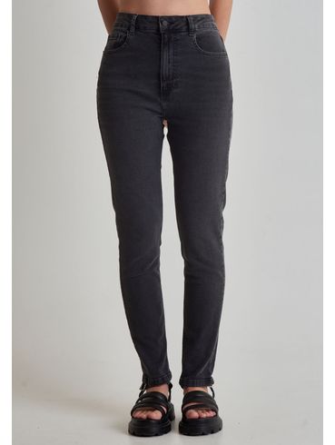 Calça jeans skinny cintura alta
