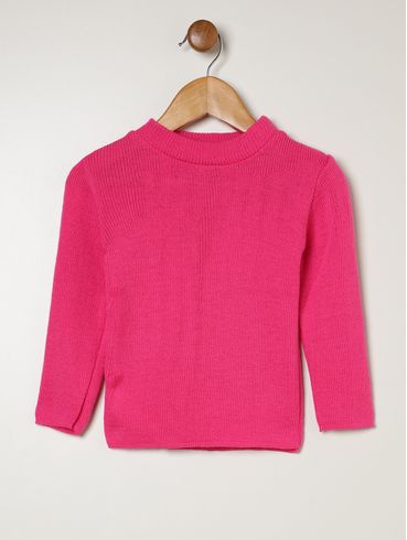 Blusão Tricot Infantil Para Bebê - PINK