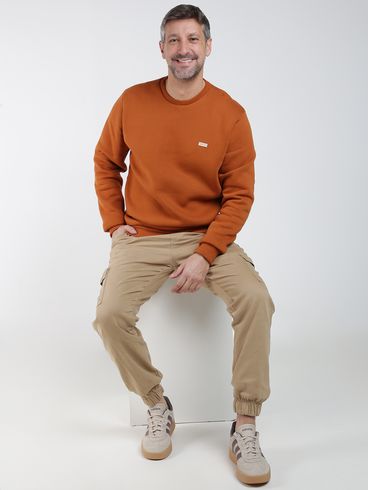 Calça Sarja Jogger Cargo Masculina CAQUI