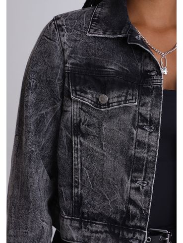 Jaqueta jeans black lavada