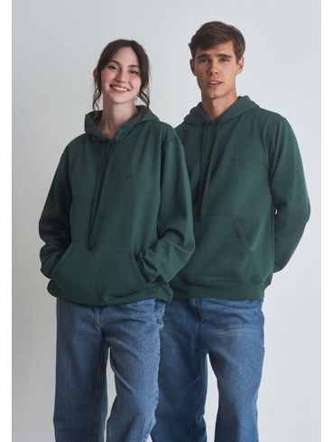 Moletom básico canguru verde musgo