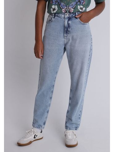 Calça jeans mom cintura alta