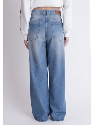 Calça jeans baggy cintura média