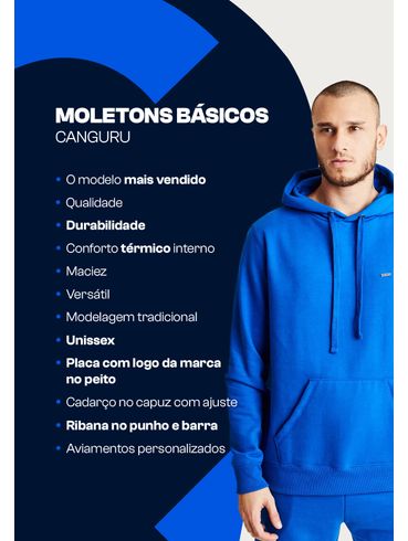 Moletom básico canguru com capuz vinho