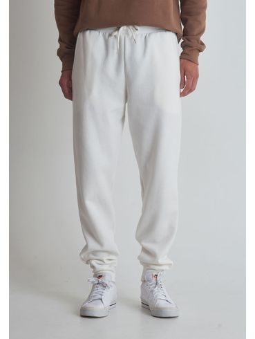 Calça Moletom Básico com Punho Off White
