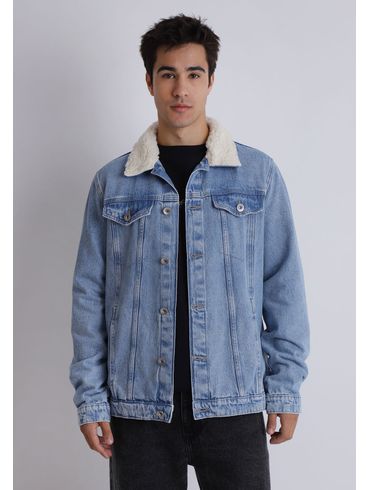 Jaqueta jeans pelego