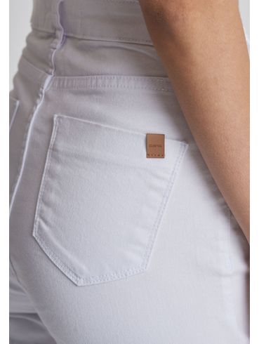 Calça jeans skinny cintura alta branca