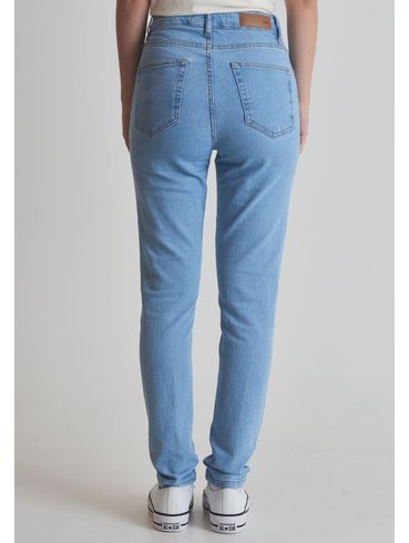 Calça jeans cigarrete cintura alta