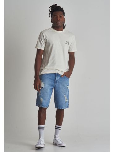 Bermudas jeans regular rasgos