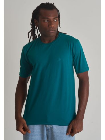 Camiseta básica gola redonda espinafre