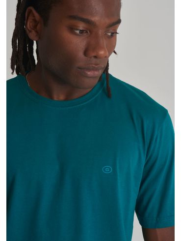 Camiseta básica gola redonda espinafre