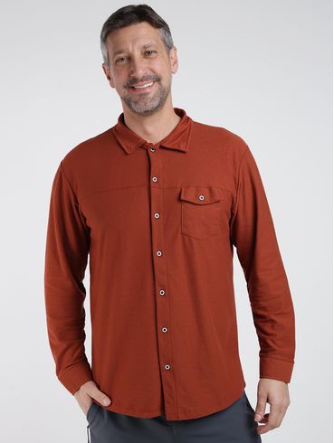 Camisa Manga Longa Masculina OCRE