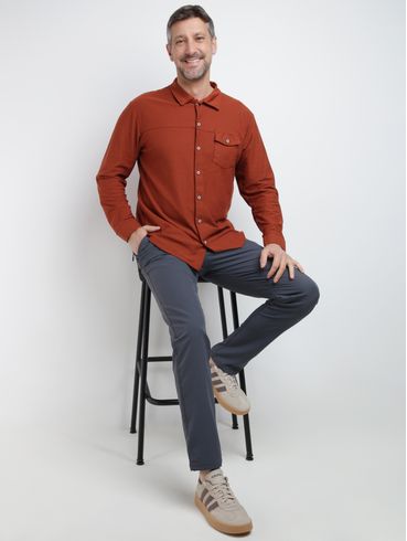 Camisa Manga Longa Masculina OCRE