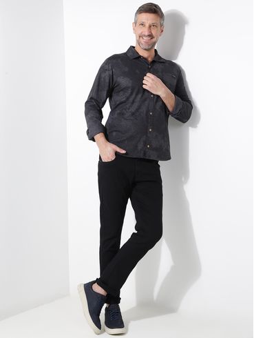 Camisa Manga Longa Masculina PRETO