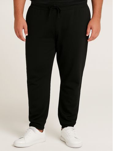 Calça Moletom Jogger Plus Size Masculino PRETO
