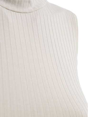Blusa Regata Canelada Autentique Feminina BEGE
